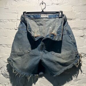 We The Free Blue Jean Shorts